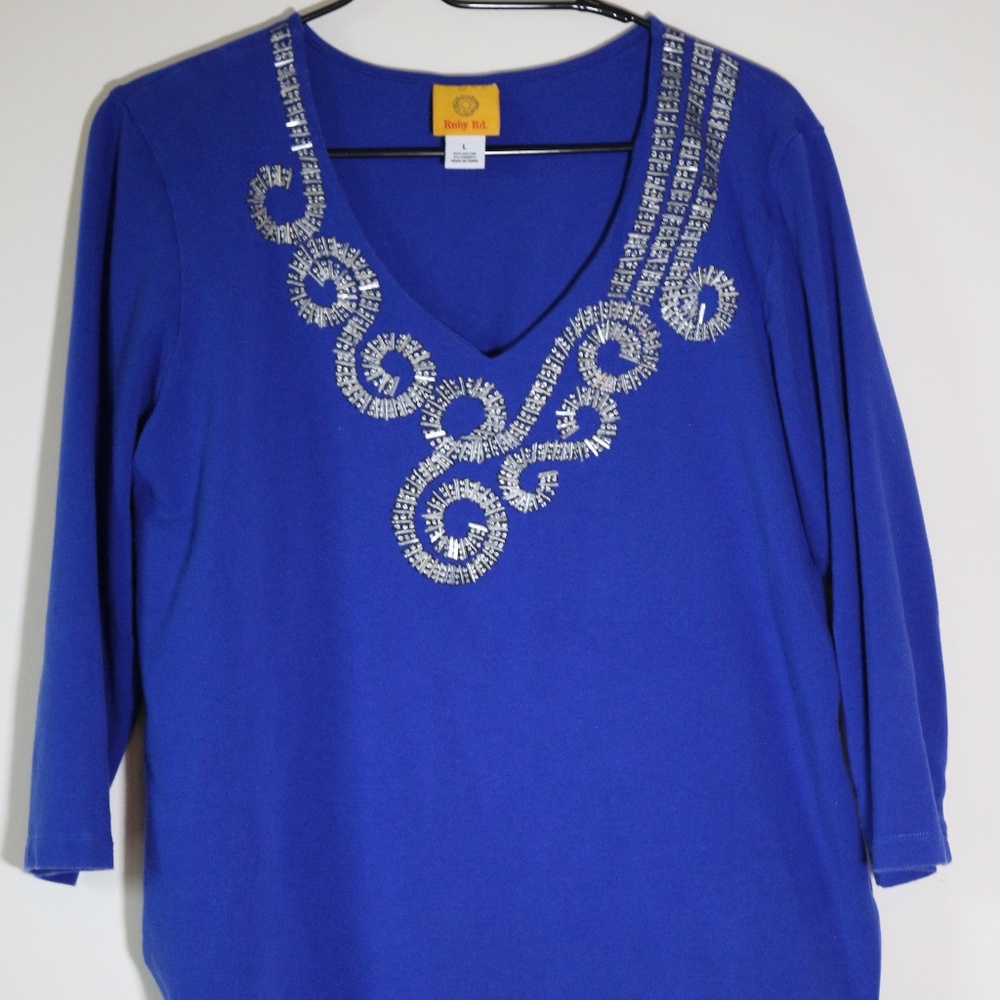Ruby Rd Sequin Top (Large) - image 1